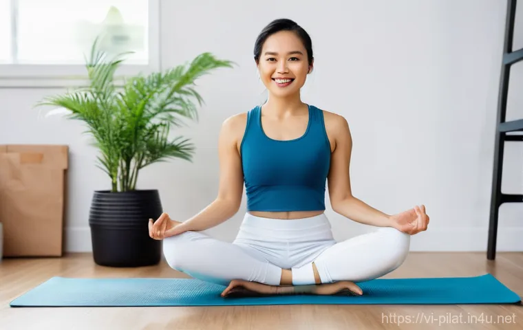 필라테스 강사 취업 성공 팁 - **Professional Expertise and Grace:** A full-body shot of a graceful Vietnamese female Pilates instr...