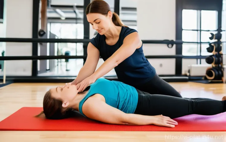 필라테스 강사 주의사항 - **Community Building and Modern Engagement:** A dynamic male Pilates instructor, in his late 20s, wi...